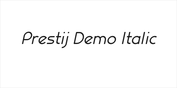 Prestij Demo Italic Logo