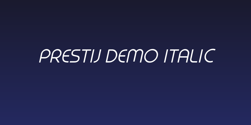 Prestij Demo Italic Social Header