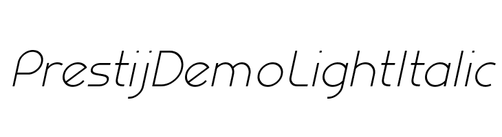 Prestij Demo Light Italic  font caratteri gratis