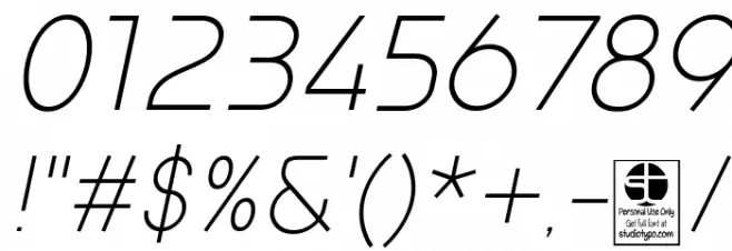 Prestij Demo Light Italic Font OTHER CHARS