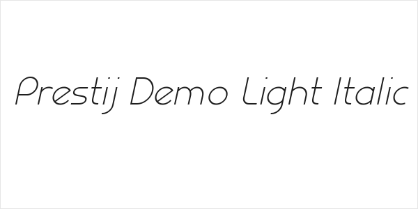 Prestij Demo Light Italic Logo
