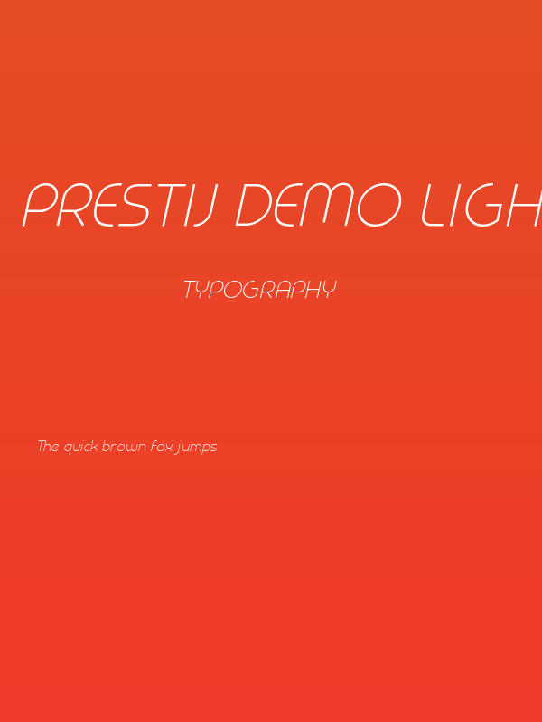Prestij Demo Light Italic Poster