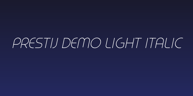 Prestij Demo Light Italic Social Header