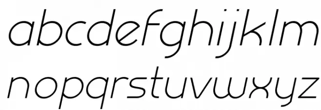 Prestij Demo Light Italic Schriftart Kleinbuchstaben