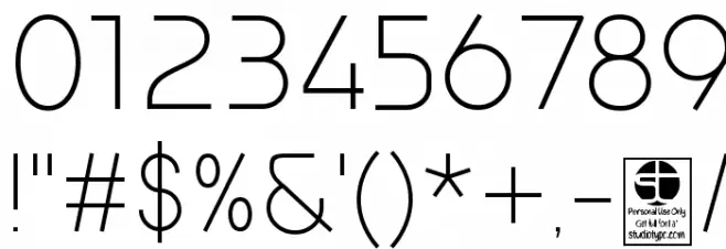 Prestij Demo Light Font OTHER CHARS