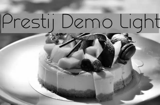 Prestij Demo Light Font examples