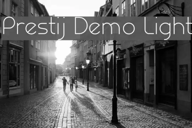 Prestij Demo Light Font examples