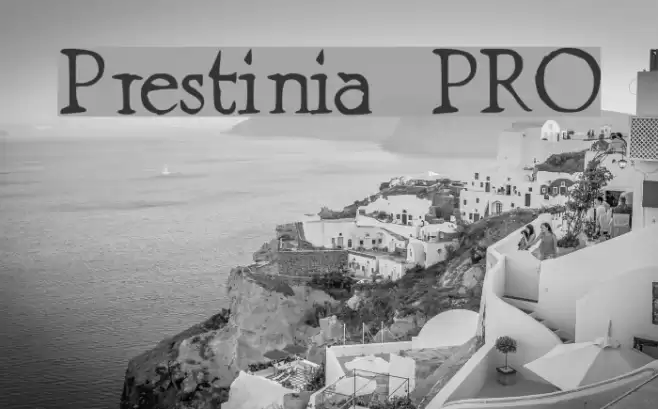 Prestinia PRO Font examples