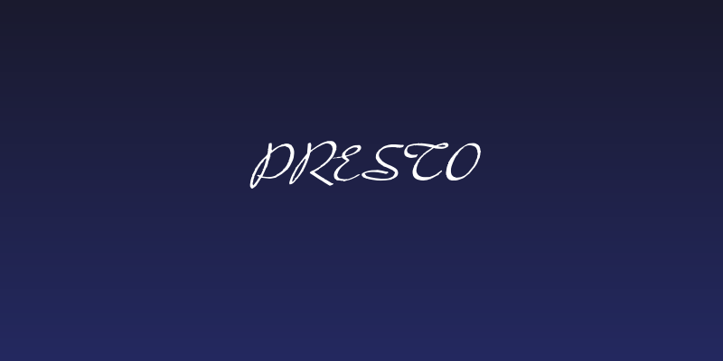 Presto Social Header