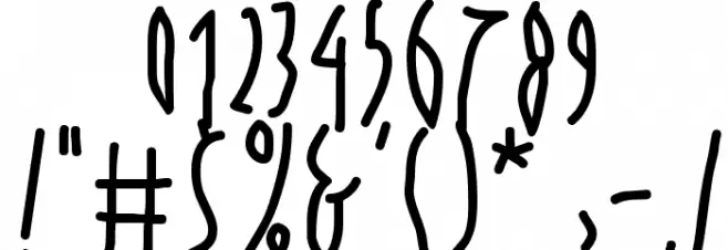 PrestoWritten Font OTHER CHARS