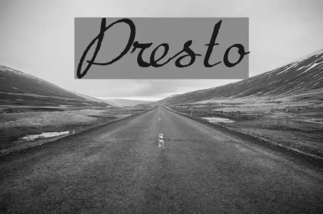 Presto Font examples