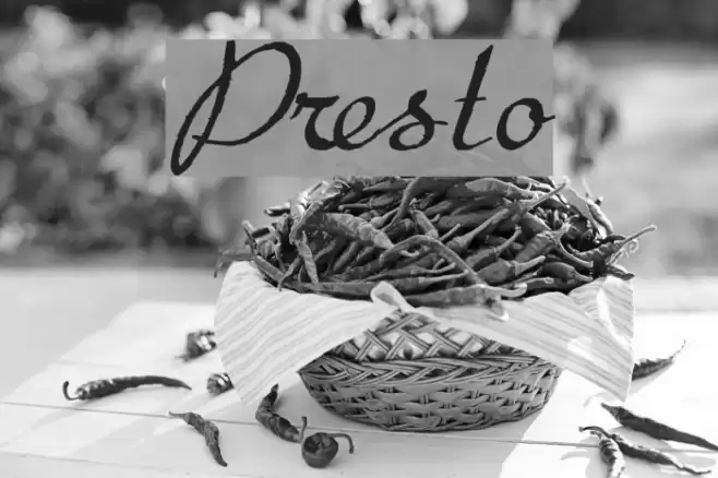 Presto Font examples