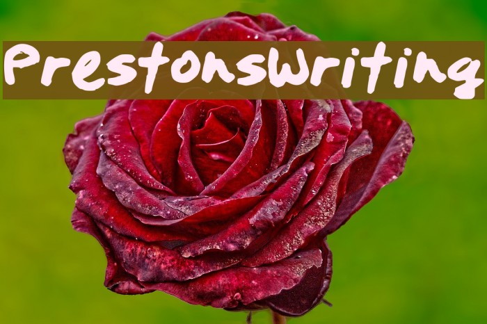 PrestonsWriting Font examples