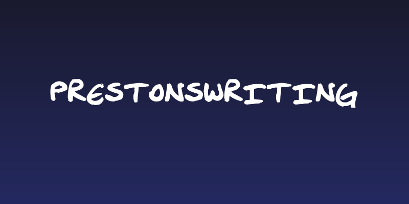 PrestonsWriting Social Header