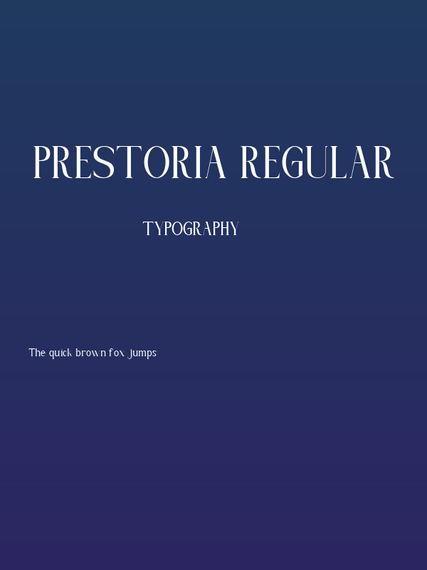 Prestoria Regular Poster