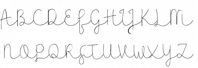 Presty Light フォント 大文字