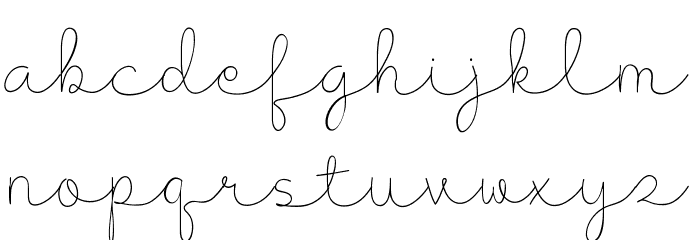 Presty Light Font LOWERCASE