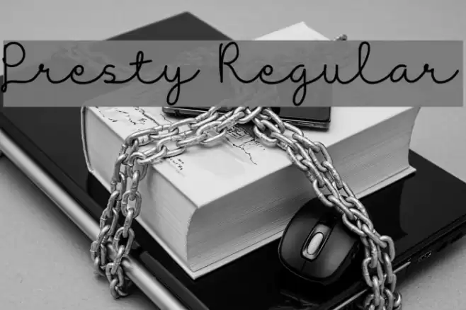 Presty Regular Font examples