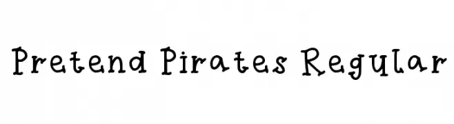 Pretend Pirates Regular  Frei Schriftart Herunterladen