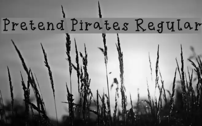 Pretend Pirates Regular Font examples