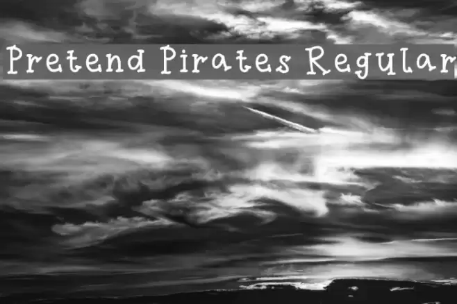 Pretend Pirates Regular Font examples