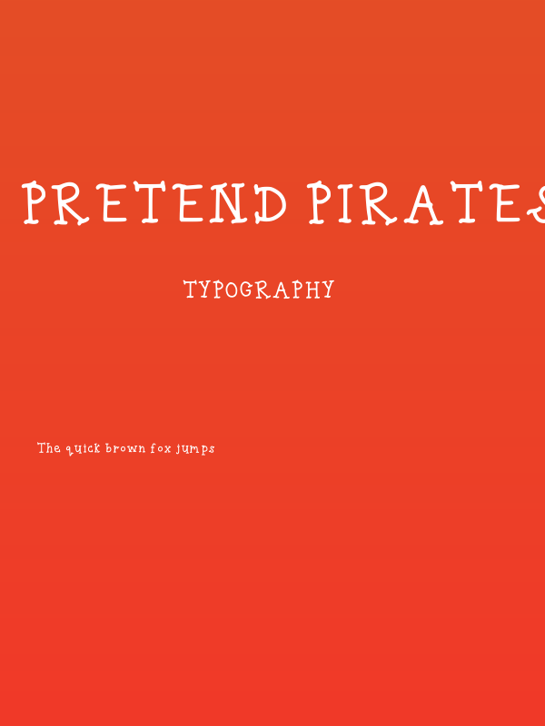 Pretend Pirates Regular Poster