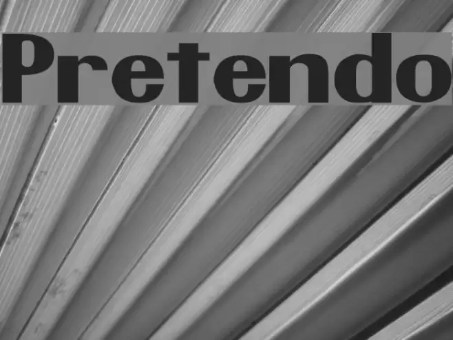 Pretendo Font examples