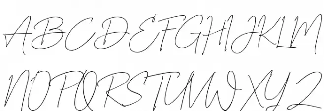 Prettier Script Regular 字体 大写
