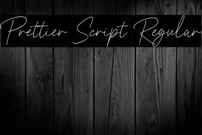 Prettier Script Regular 字体 examples