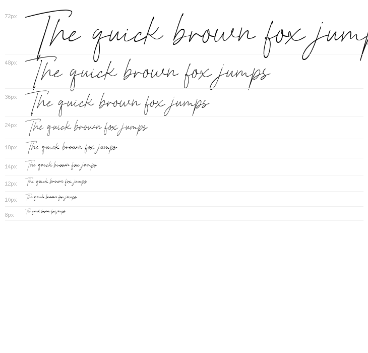 Prettier Script Regular Waterfall