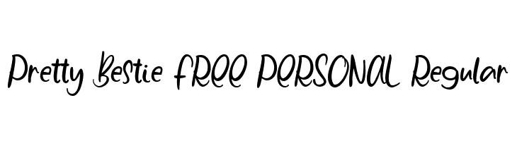 Pretty Bestie FREE PERSONAL Regular  Скачать бесплатные шрифты