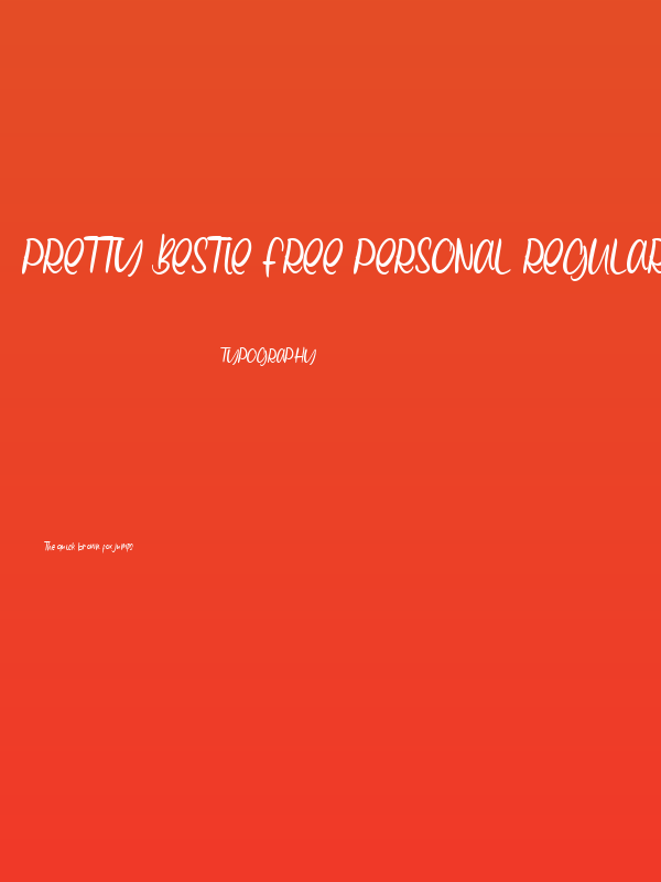 Pretty Bestie FREE PERSONAL Regular Poster