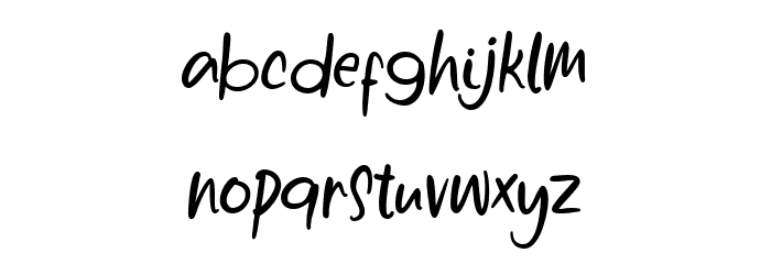 Pretty Bestie FREE PERSONAL Regular Font LOWERCASE