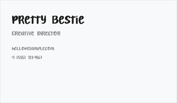 Pretty Bestie Business Card