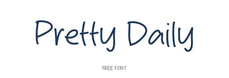 Pretty Daily  les polices de caract&egrave;res gratuit t�l�charger