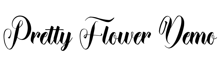 Pretty Flower Demo  フリーフォントのダウンロード