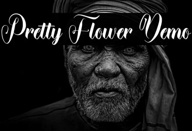 Pretty Flower Demo Font examples
