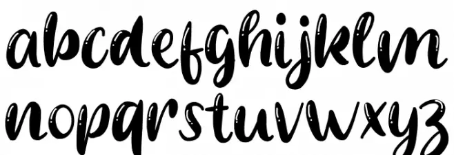 Pretty Girl Schriftart Kleinbuchstaben