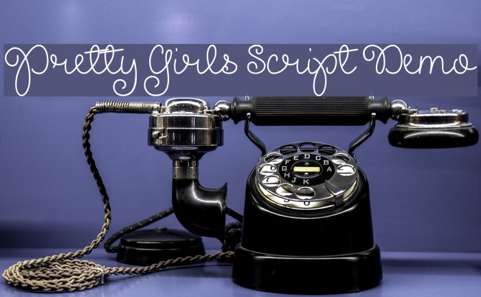 Pretty Girls Script Demo Font examples