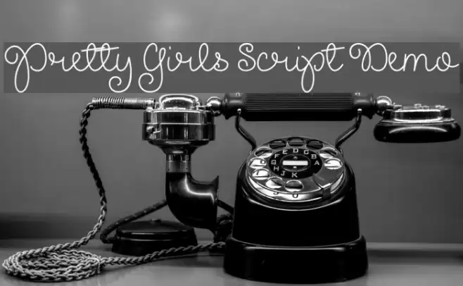 Pretty Girls Script Demo Font examples
