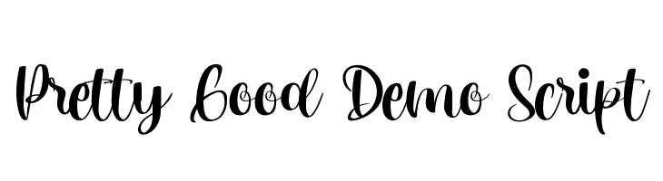 Pretty Good Demo Script  नि: शुल्क फ़ॉन्ट्स डाउनलोड