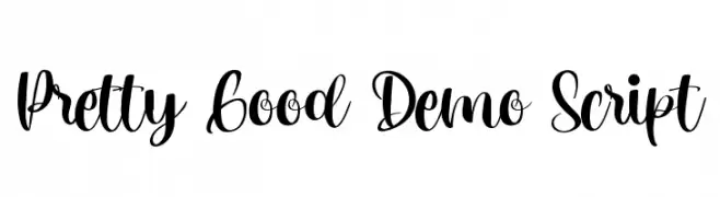 Pretty Good Demo Script  Frei Schriftart Herunterladen