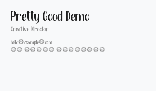 Pretty Good Demo Business Card