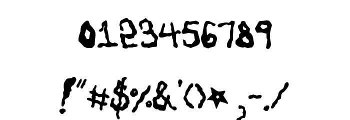 Pretty On The Inside Font OTHER CHARS