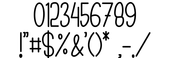 Pretty Panda Font OTHER CHARS