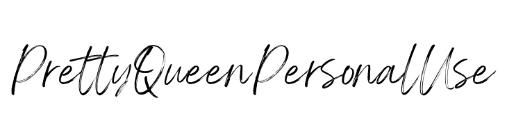 Pretty Queen Personal Use  नि: शुल्क फ़ॉन्ट्स डाउनलोड