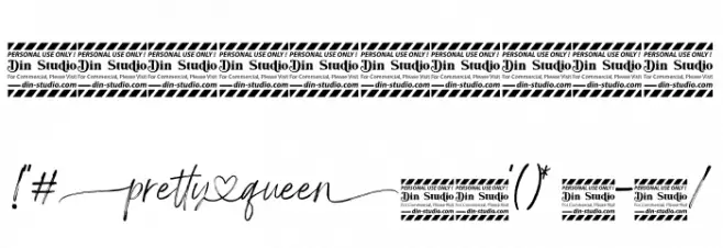 Pretty Queen Personal Use Font OTHER CHARS