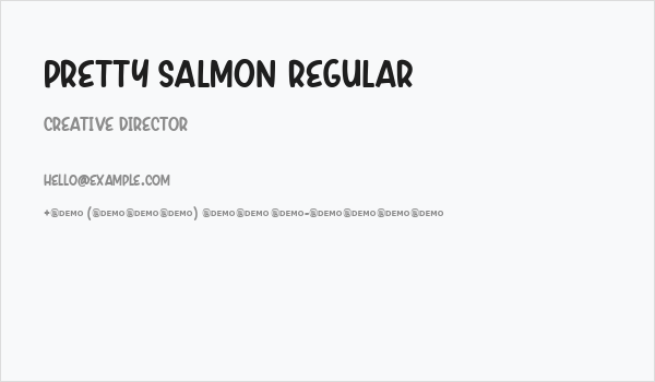 Pretty Salmon Regular Business Card