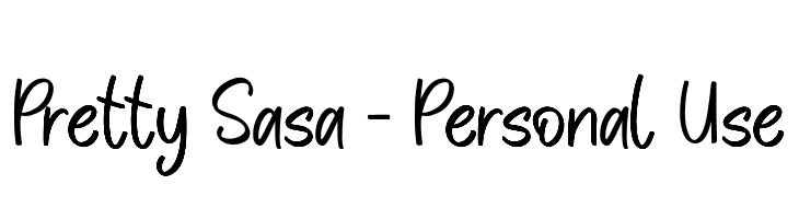 Pretty Sasa - Personal Use  Скачать бесплатные шрифты