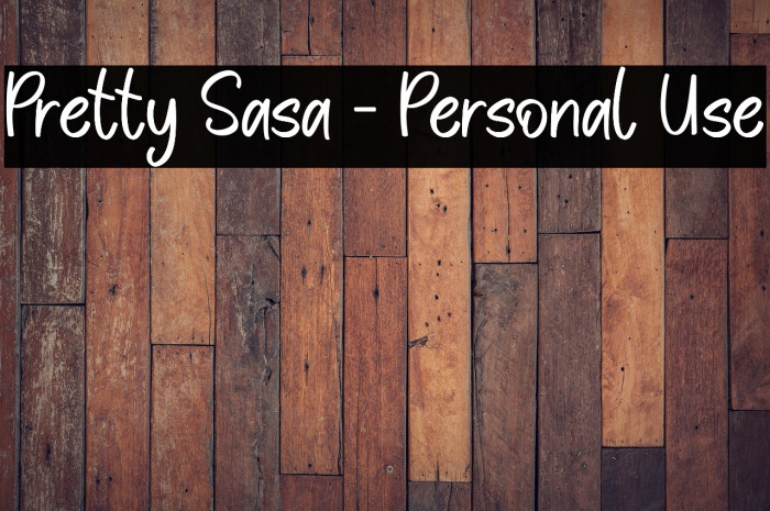 Pretty Sasa - Personal Use Example 3